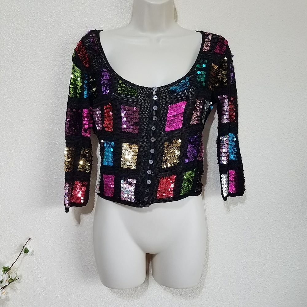 Karen Millen Colorful Sequin Top